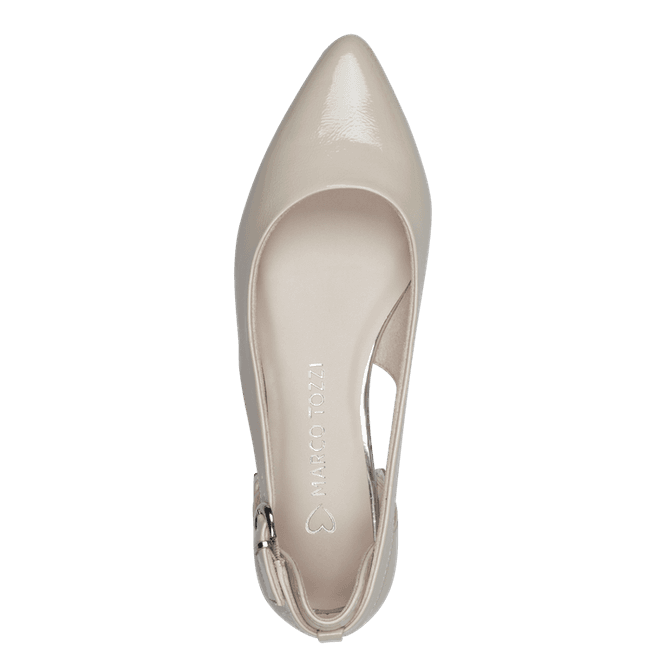 Hovedbilde PUMPS LAV M/SPENNE GLOSSY - SAND