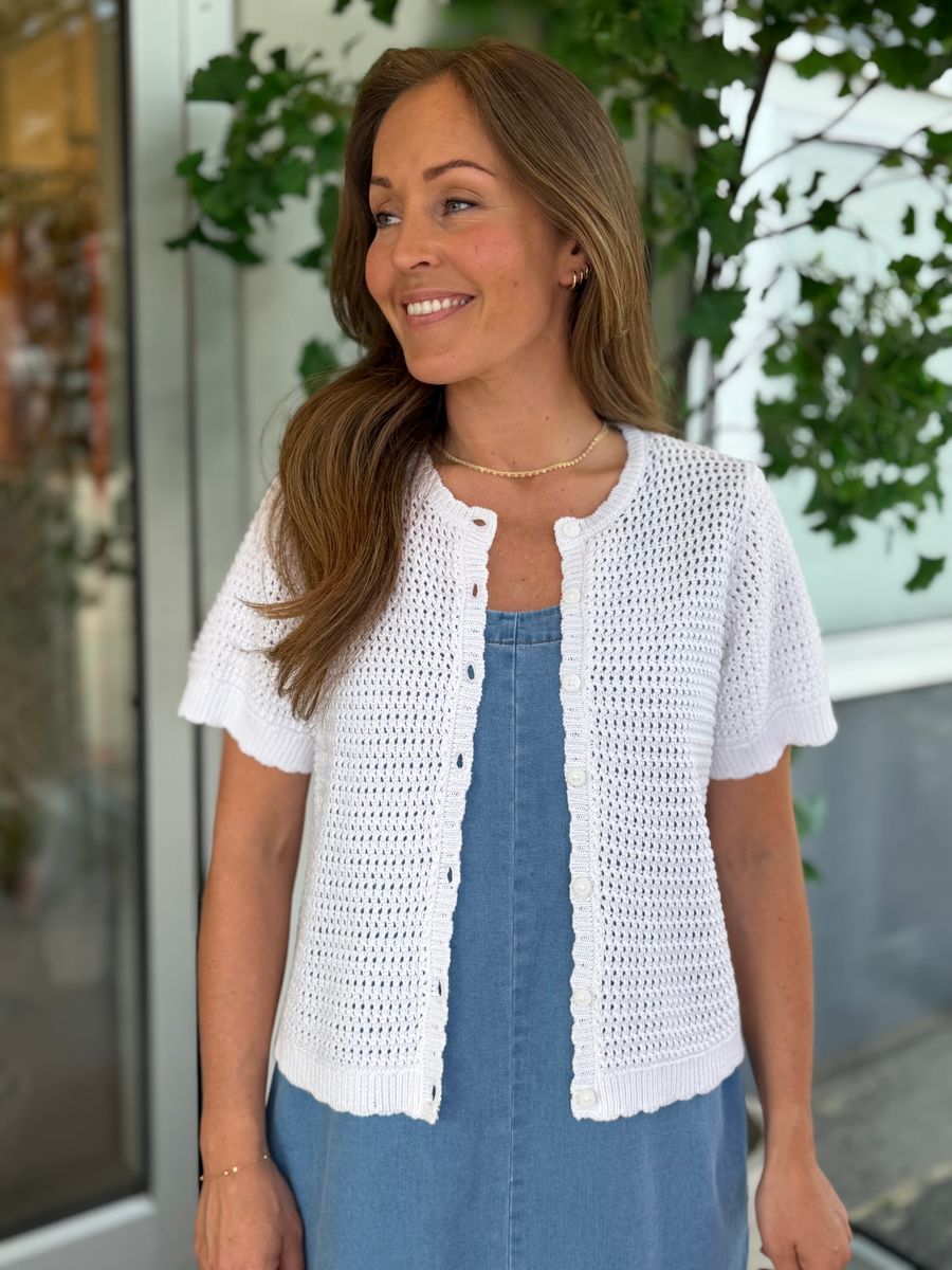 TOTA CARDIGAN - HVIT