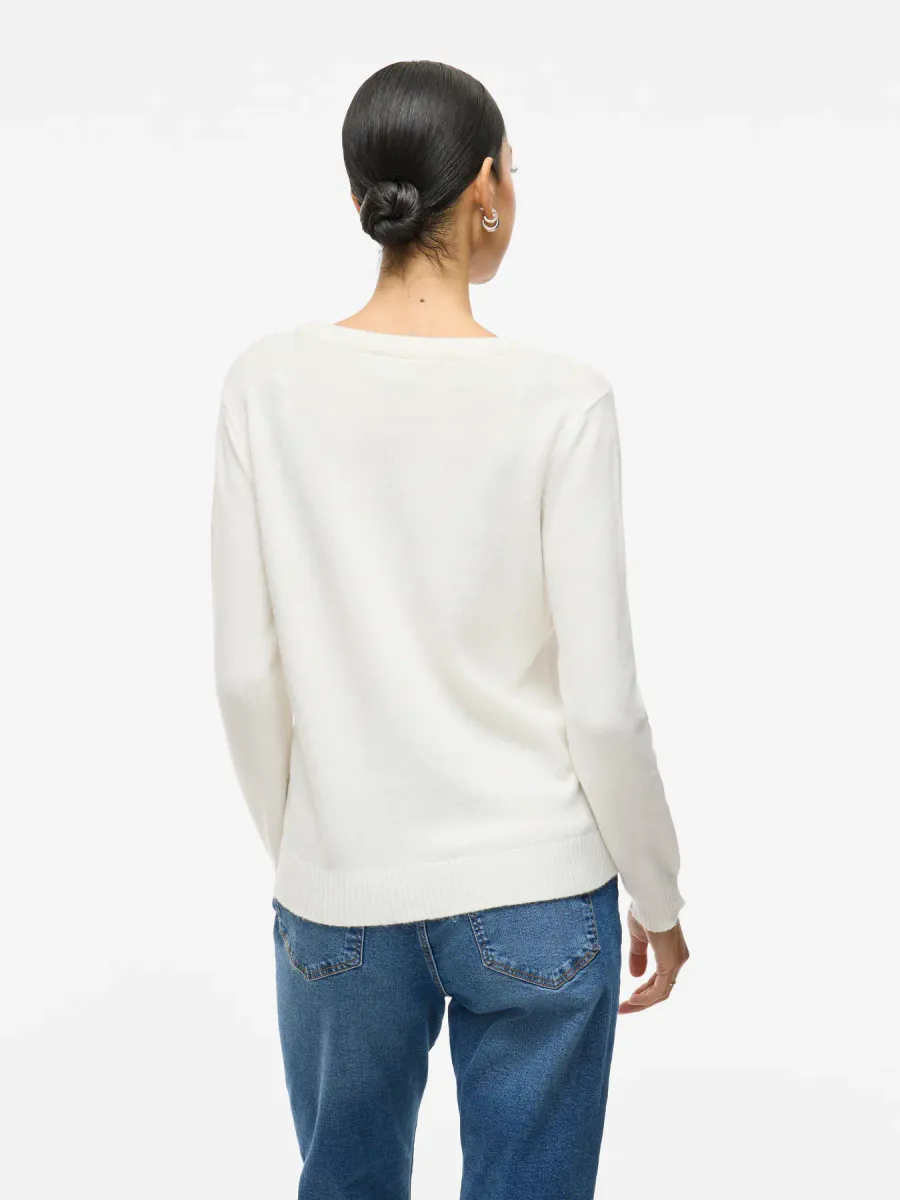 VIRIL GENSER O-NECK - HVIT