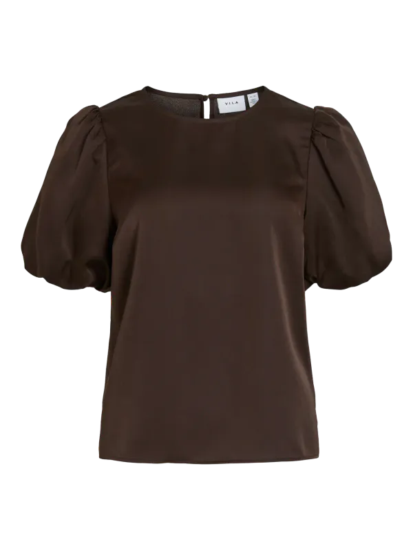 ELLETTE TOPP M/PUFFERM - BRUN