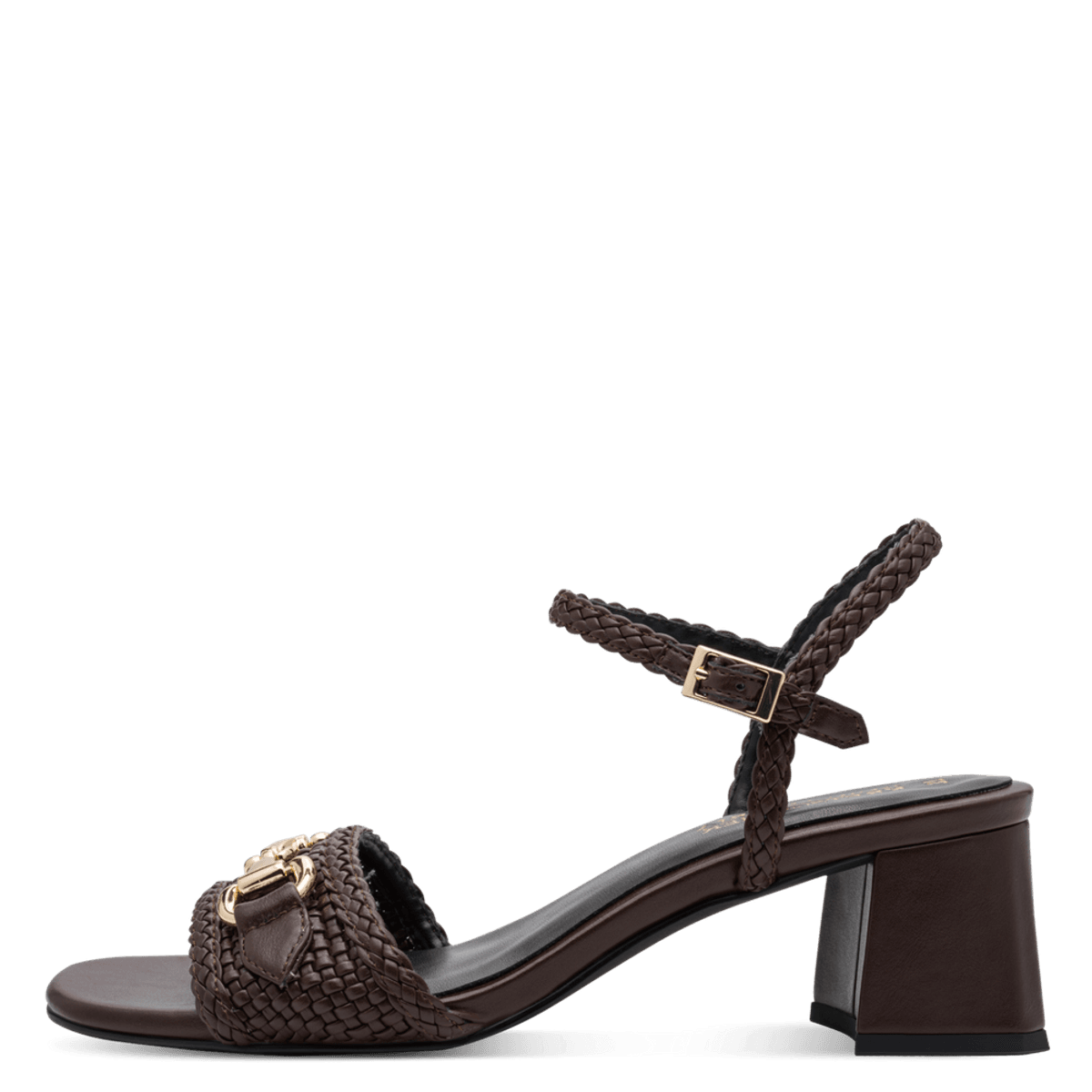 SANDALETT FLETTET M/ HÆL - BRUN