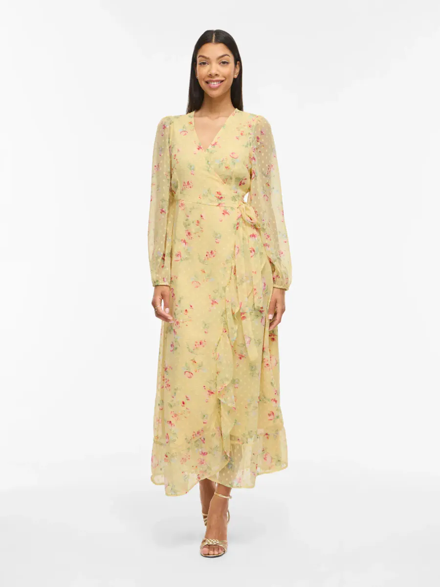 EDEE LANG KJOLE - GUL / FLOWERS