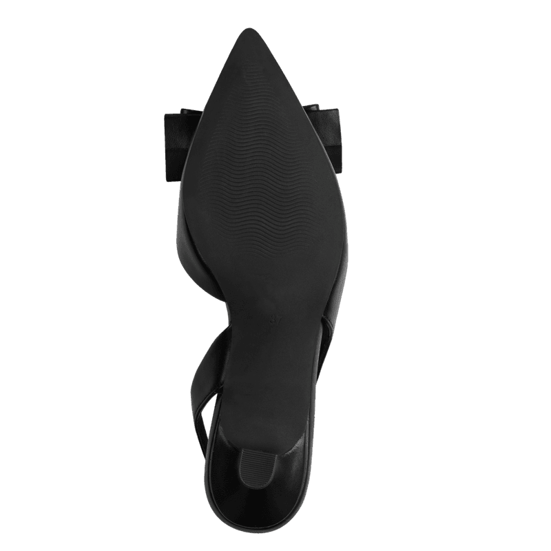 PUMPS M/SLINGBACK & BOW - SORT