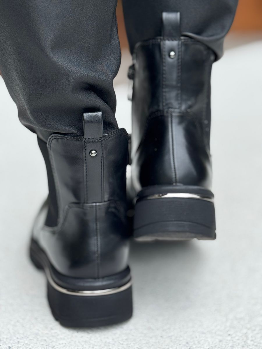 BOOTS M/METALL DETALJ - BLACK