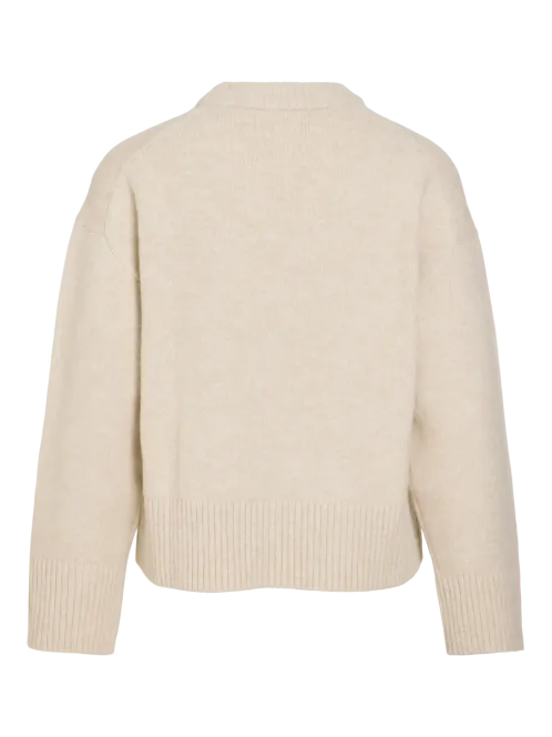 Hovedbilde SIA GENSER RUND HALS - CREAM MELERT