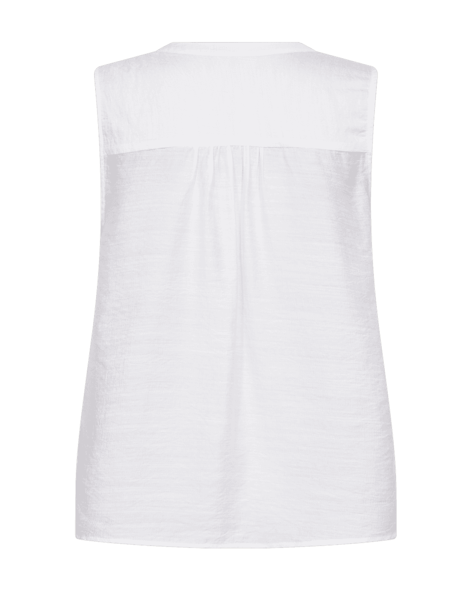 ANDREA BLUSE M/EMBRO - HVIT