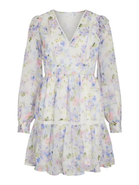 Hovedbilde ROMAN MIDI KJOLE - OFFWHITE/PURPLE