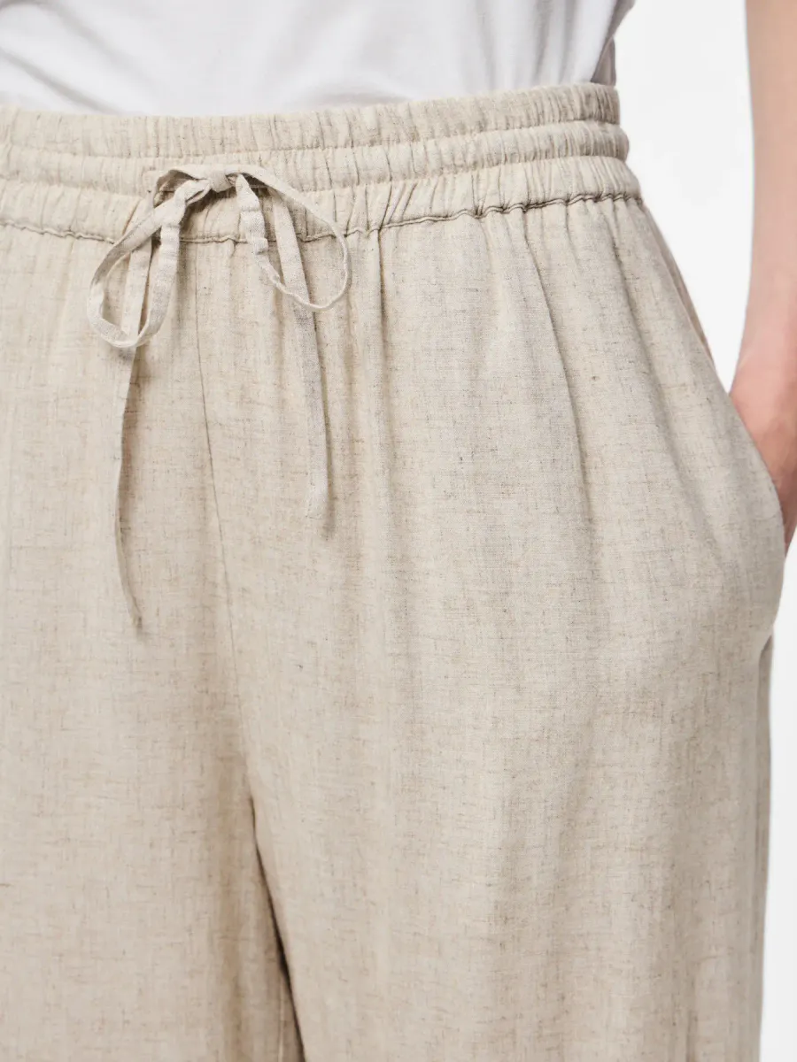PIA VISCOSE/LIN BUKSE - SAND MELERT