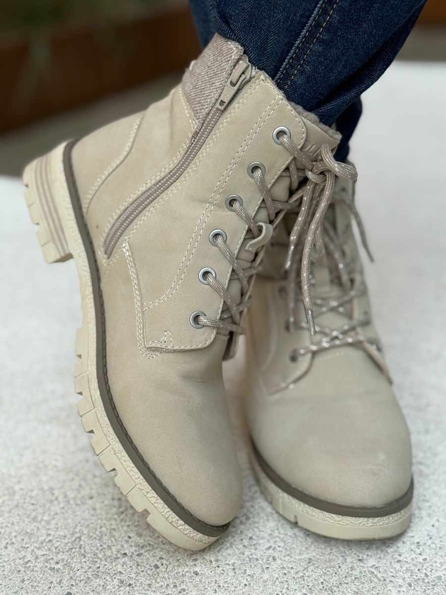 BOOTS M/KNYTING - TAUPE