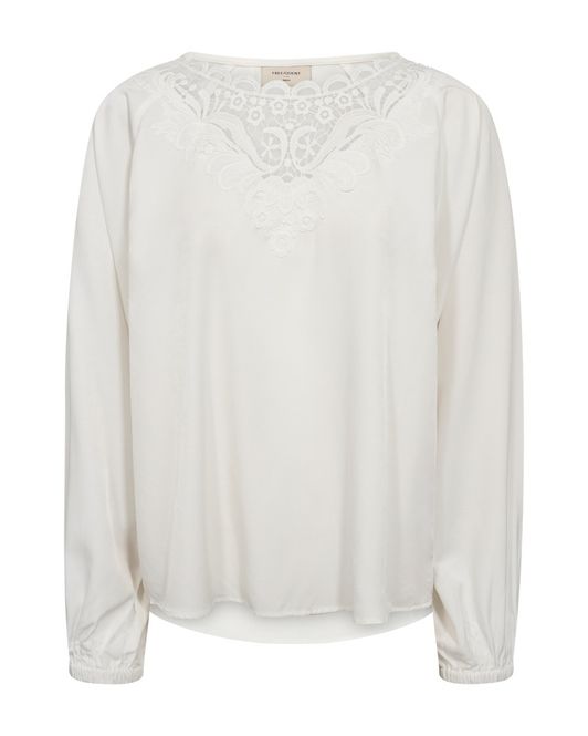 Hovedbilde SAZY BLUSE M/EMBRO - OFFWHITE