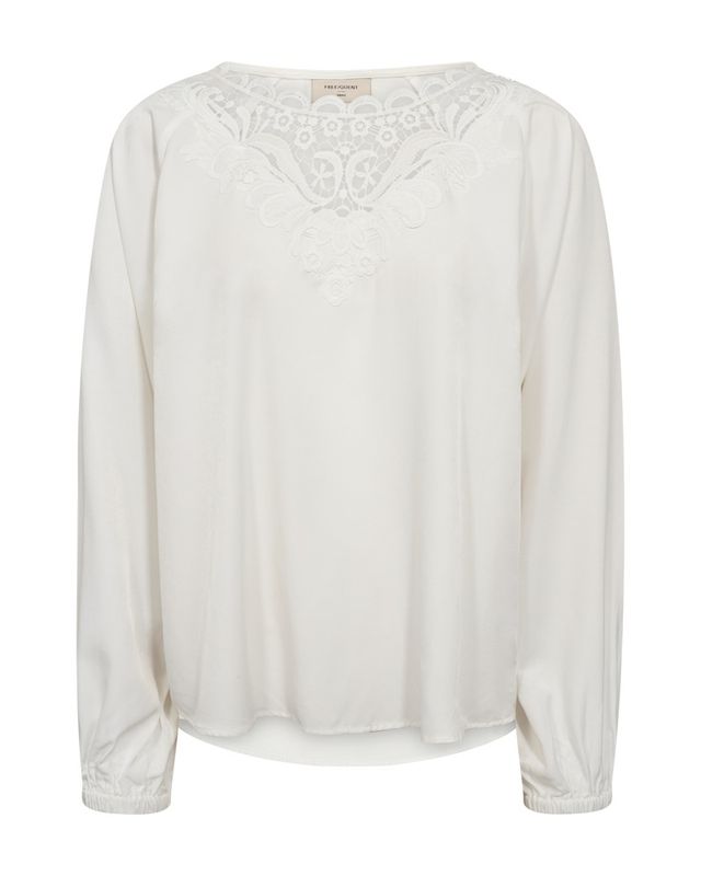 SAZY BLUSE M/EMBRO - OFFWHITE