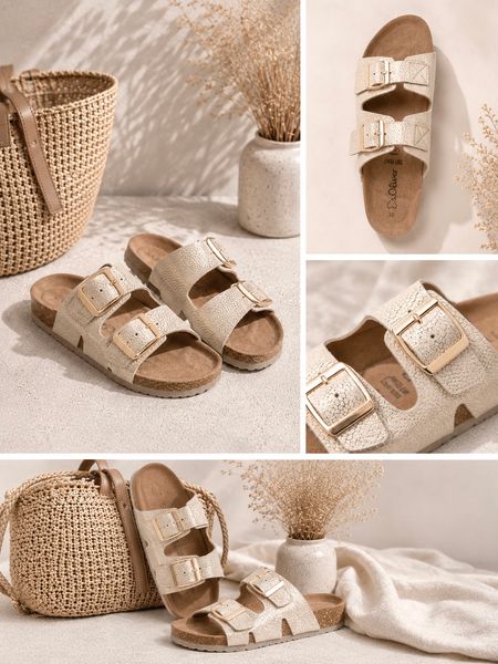 Hovedbilde SANDAL I SKINN - SAND PLATINUM