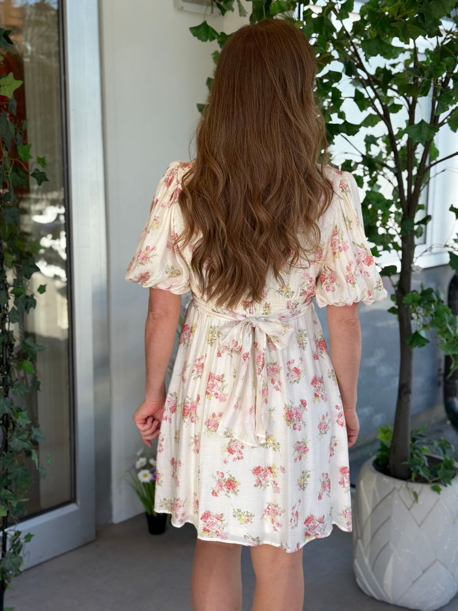 BELLA KJOLE - ROSA BLOMSTER