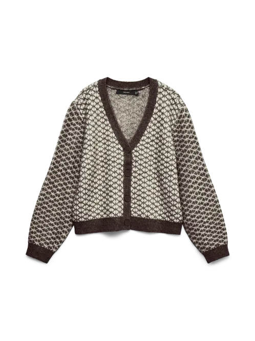 Hovedbilde LOVE CARDIGAN M/VHALS - BRUN