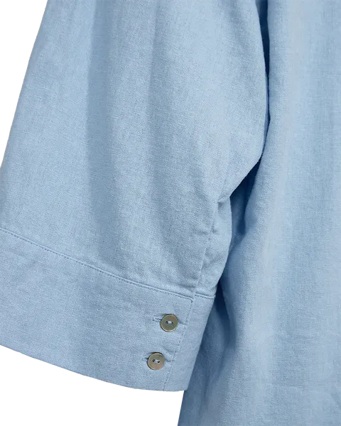 Hovedbilde LAVA LIN/VISCOSE SKJORTE 3/4 ERM - BLUE BELL