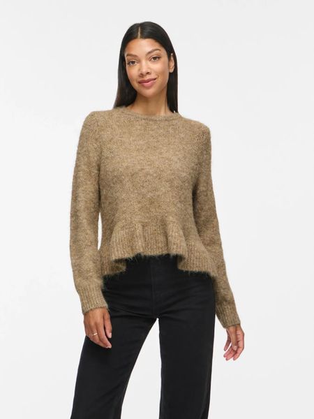 Hovedbilde BOWS KNIT GENSER M/VOLANG - CAMEL MELERT