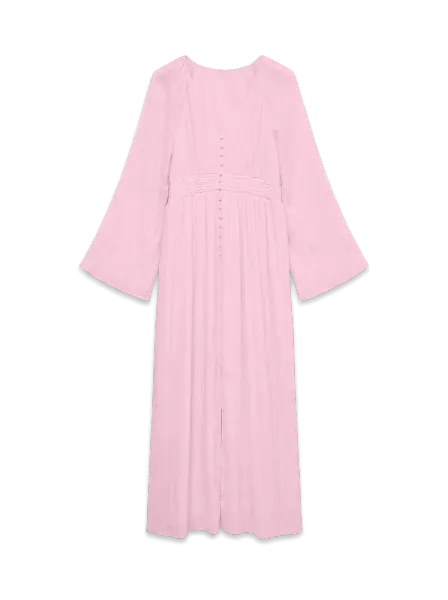 Hovedbilde DORA PLISSE MAXI KJOLE - ROSA