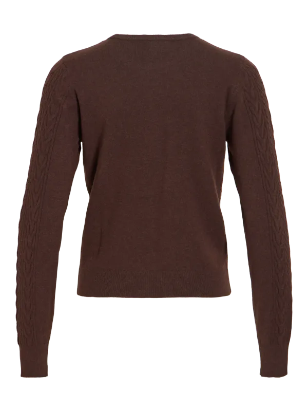 KERRY CABEL KNIT GENSER - BRUN