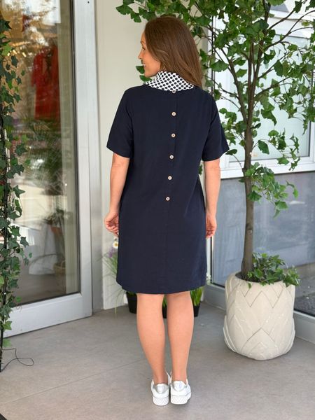 Hovedbilde LAVA KJOLE M/KNAPPER BAK - NAVY
