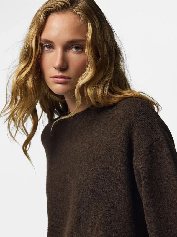 SALLY KNIT GENSER - BRUN