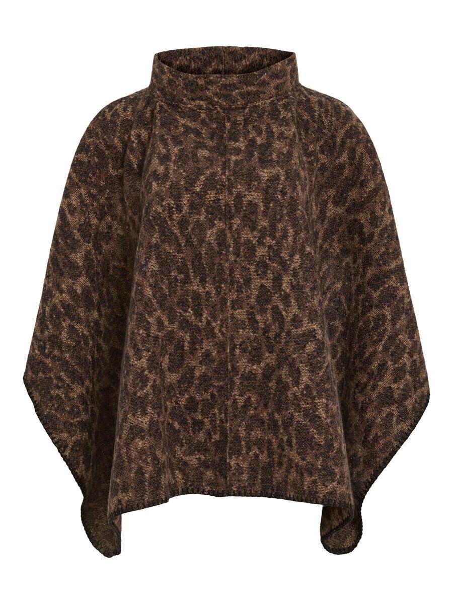 PAULINE PONCHO - SORT/LEO