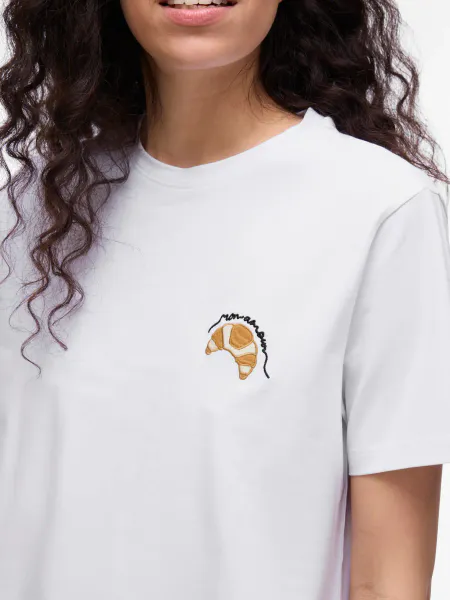 Hovedbilde NORA T-SHIRT - HVIT M/CROSSAINT
