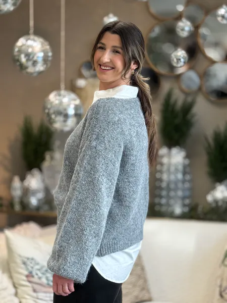 Hovedbilde MARLEY KNIT PULLOVER - KOKSGRÅ