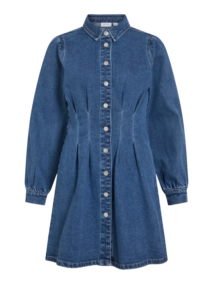 SOL DENIM KJOLE - MEDIUM BLÅ