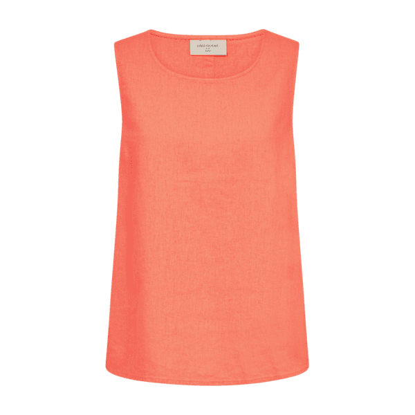 Hovedbilde LAVA LIN/VISCOSE TOPP M/KNAPPER BAK - ORANGE 