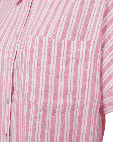 Hovedbilde LAVA SKJORTE M/STRIPER & 2/4 ERM - ROSA/HVIT