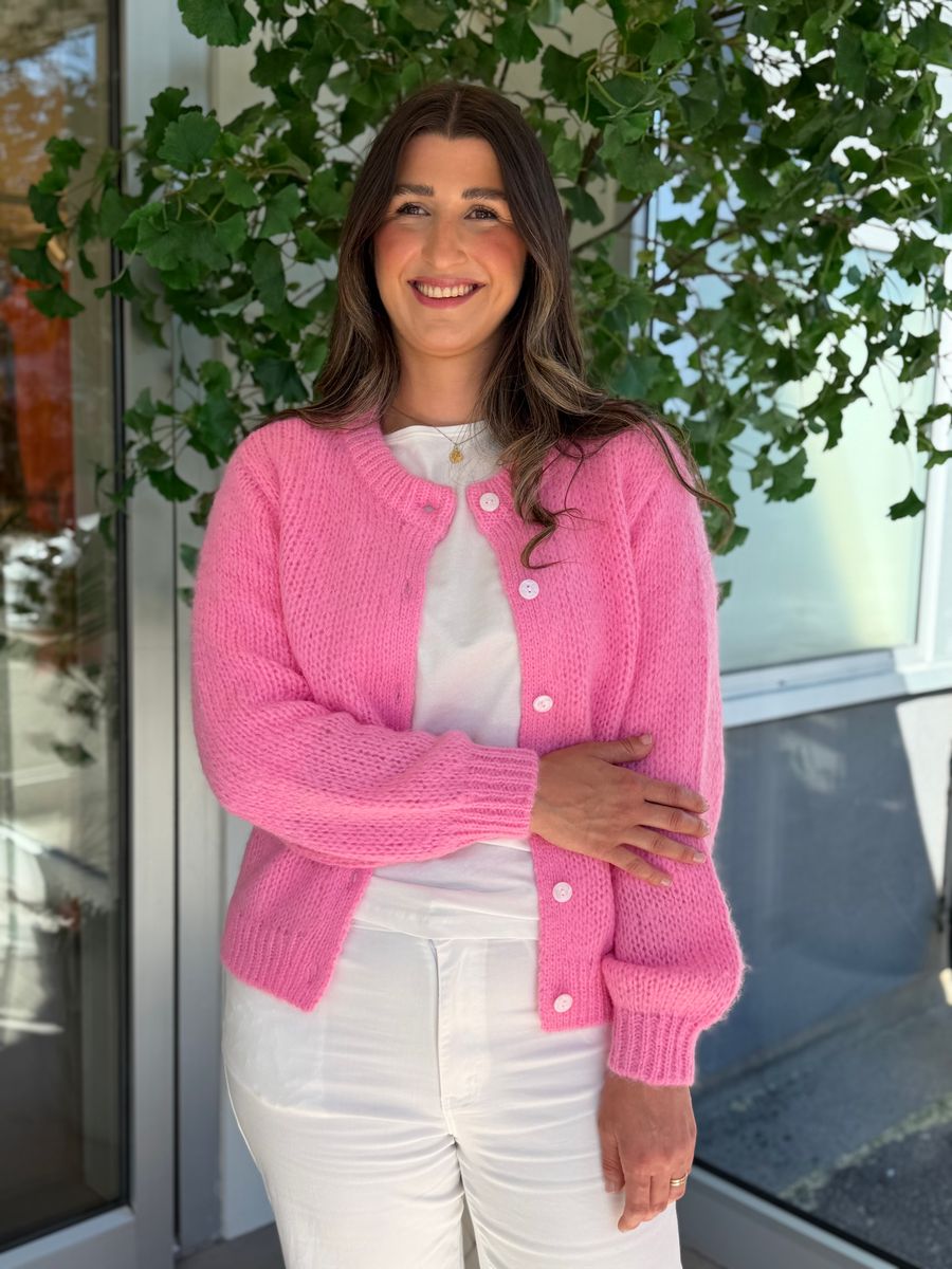 WILO STRIKKET CARDIGAN - ROSA