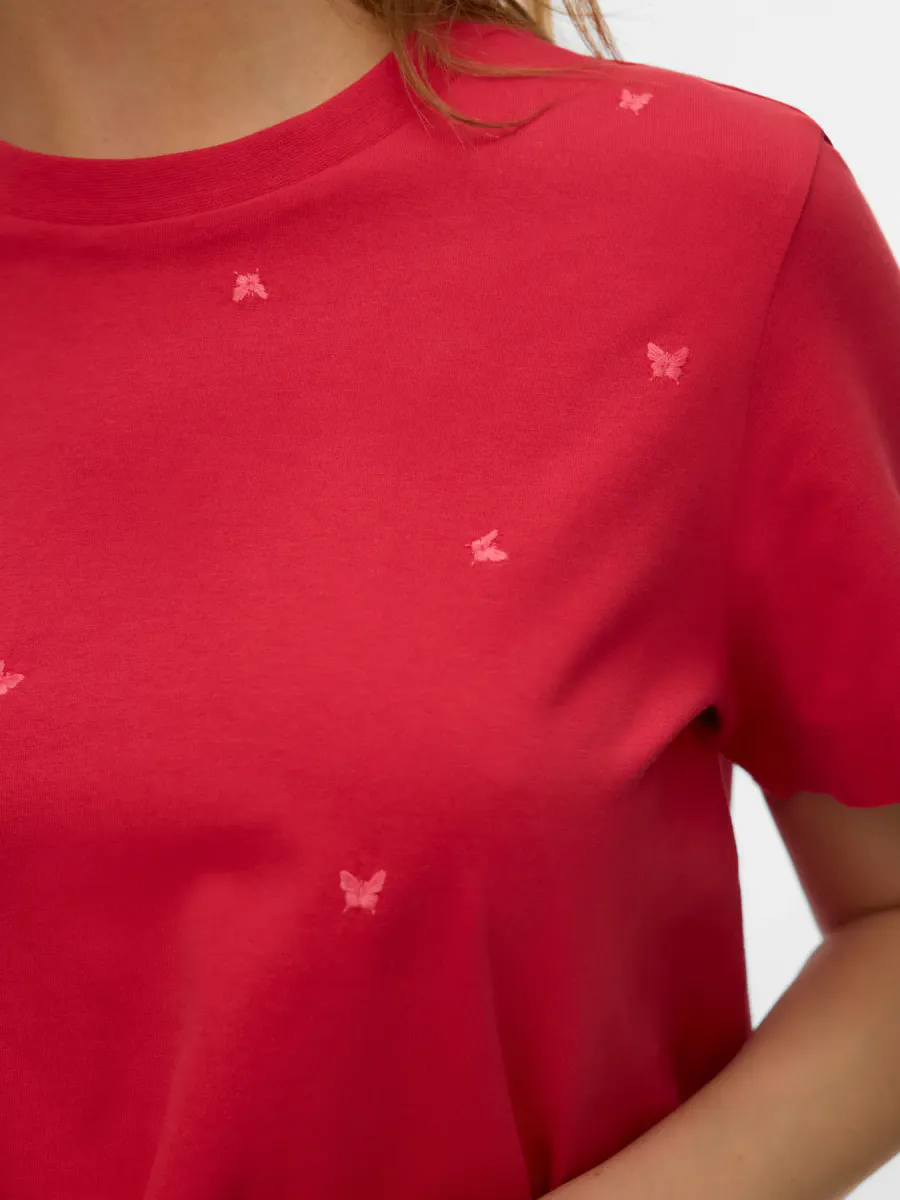 SOLA METTE T-SHIRT BUTTERFLY - BRINGEBÆR
