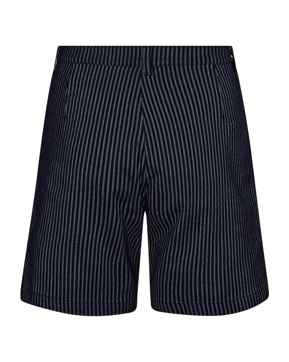 REX SHORTS SMALSTRIPET - NAVY/HVIT