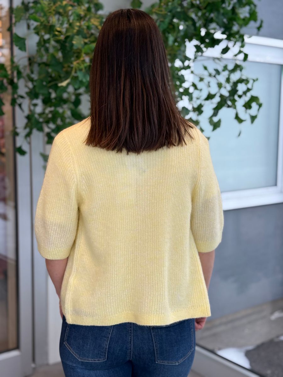 LORY CARDIGAN 2/4 ERM - LYS GUL MELERT