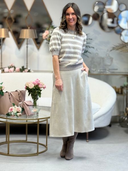 Hovedbilde DOFFY TOPP 2/4 ERM M/STRIPER - TAUPE/CREAM