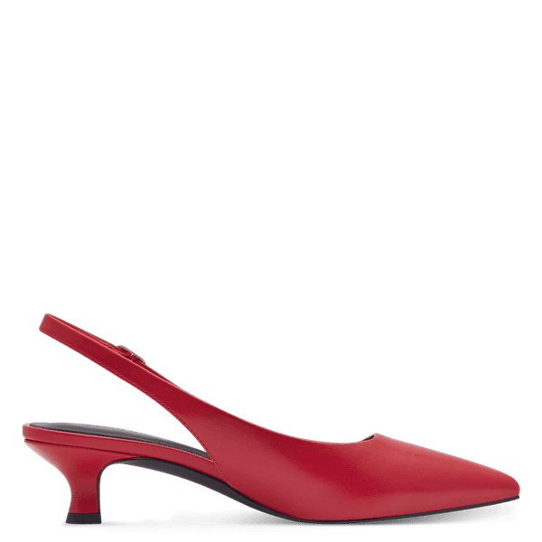 Hovedbilde PUMPS SNERTEN HÆL M/SLINGBACK - RØD