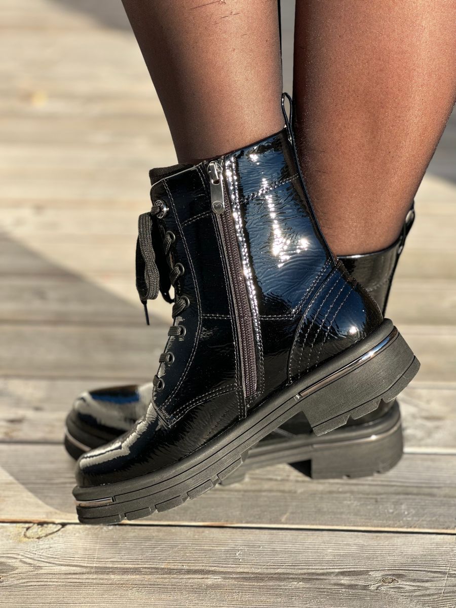 BOOTS M/KNYTING - SORT GLOSS