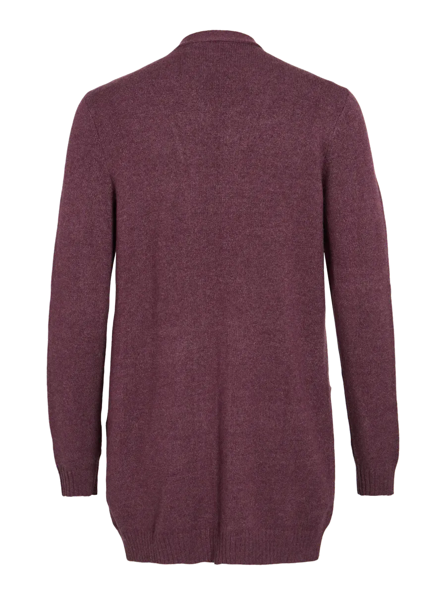 VIRIL CARDIGAN LANG - PLOMME