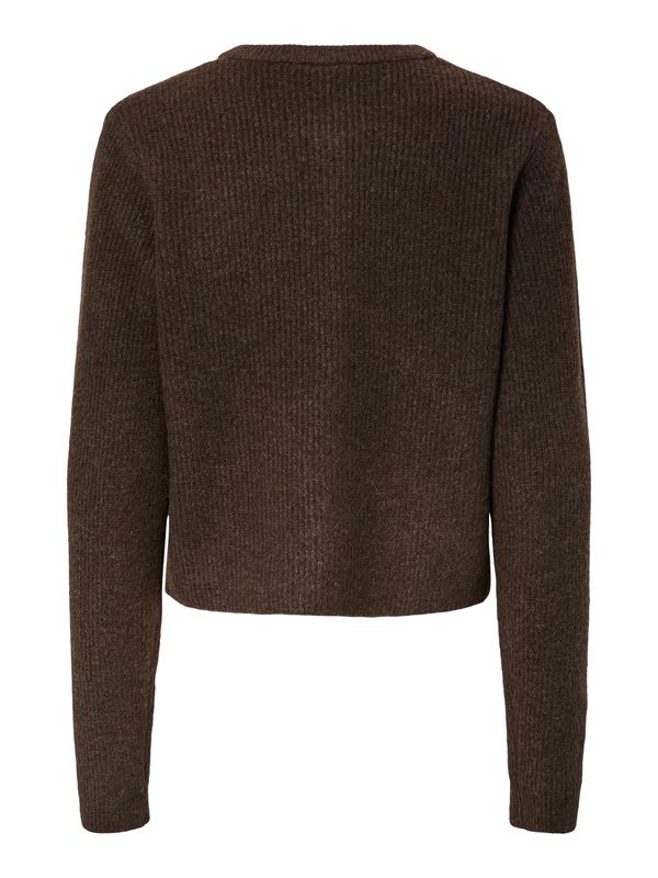 SILLY CARDIGAN M/LANG ERM - BRUN MELERT
