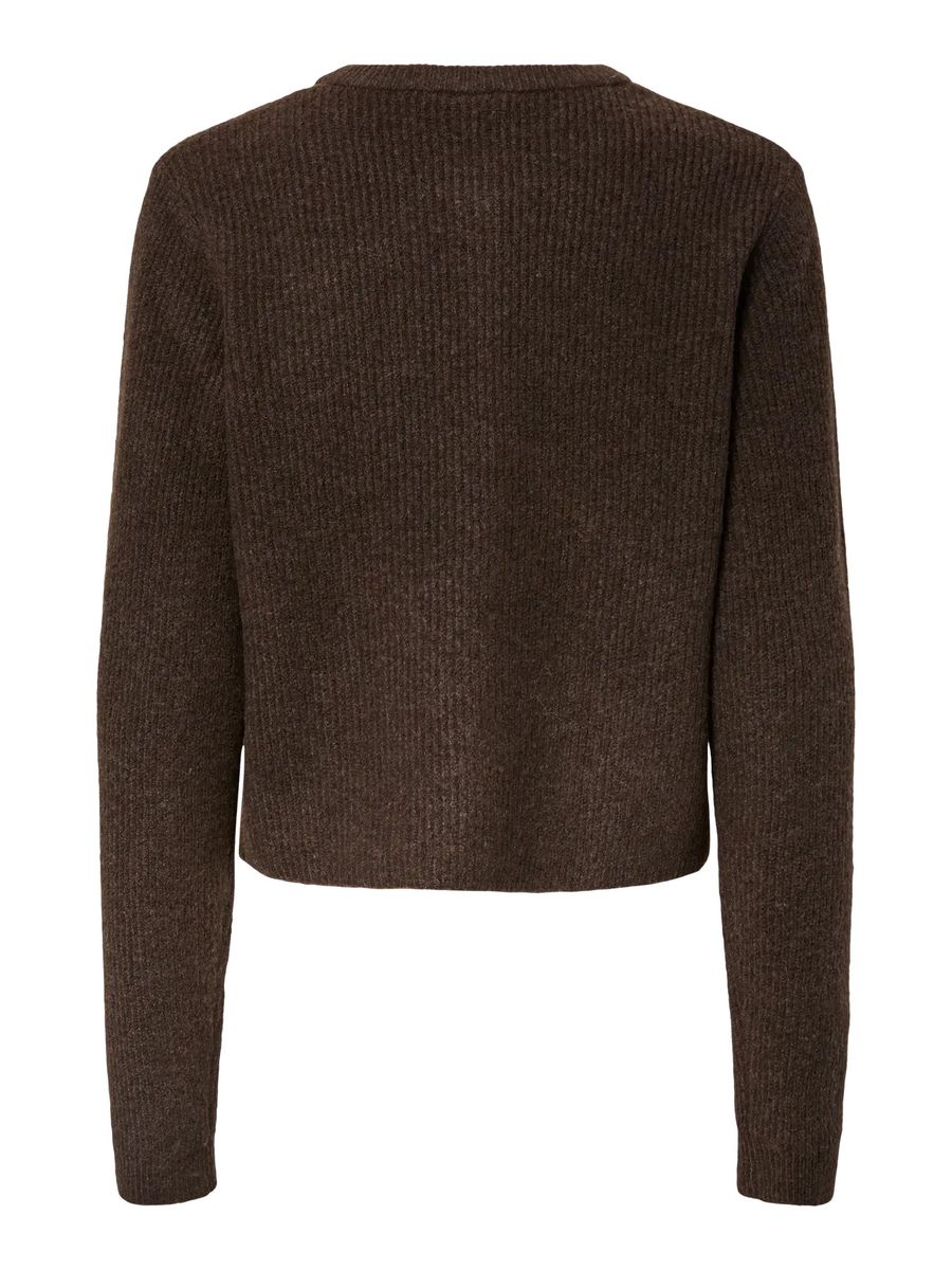 SILLY CARDIGAN M/LANG ERM - BRUN MELERT