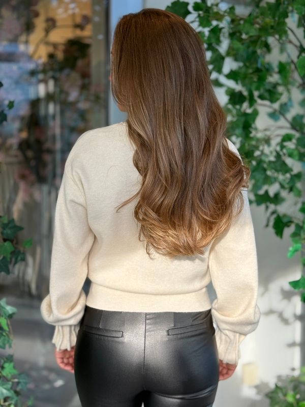 KACY STRIKKET GENSER - CREAM