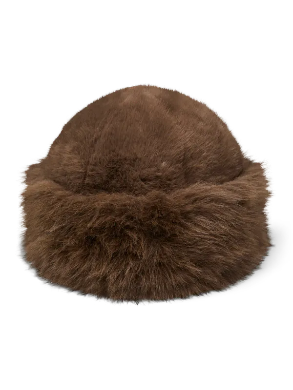 SAFINA FAKE FUR LUE - BRUN