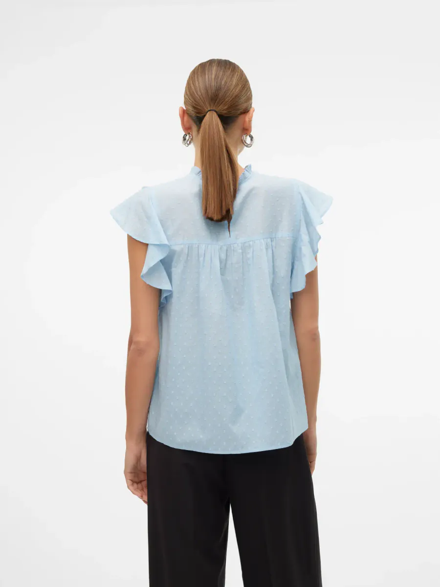 TRINE BLUSE / TOPP - LYS BLÅ