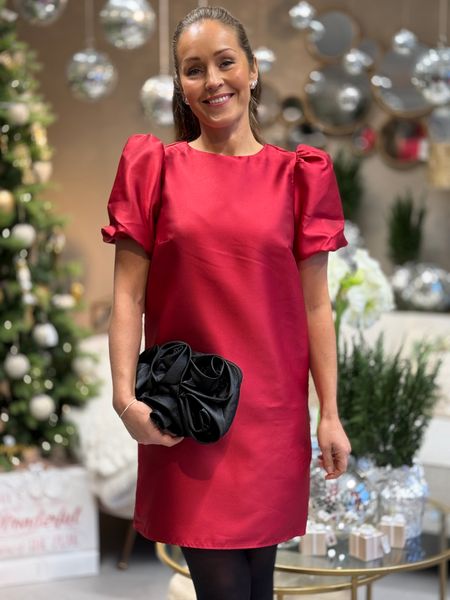 Hovedbilde SHINA TAFT KJOLE M/PUFFERM  - RØD