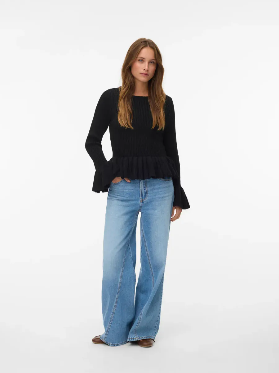 GEORGIA STRIKKEGENSER - SORT