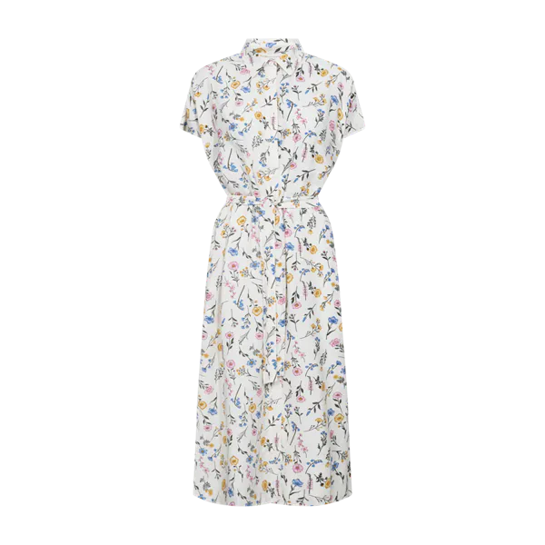 Hovedbilde MOLLI KJOLE BLOMSTERENG - OFFWHITE/GUL