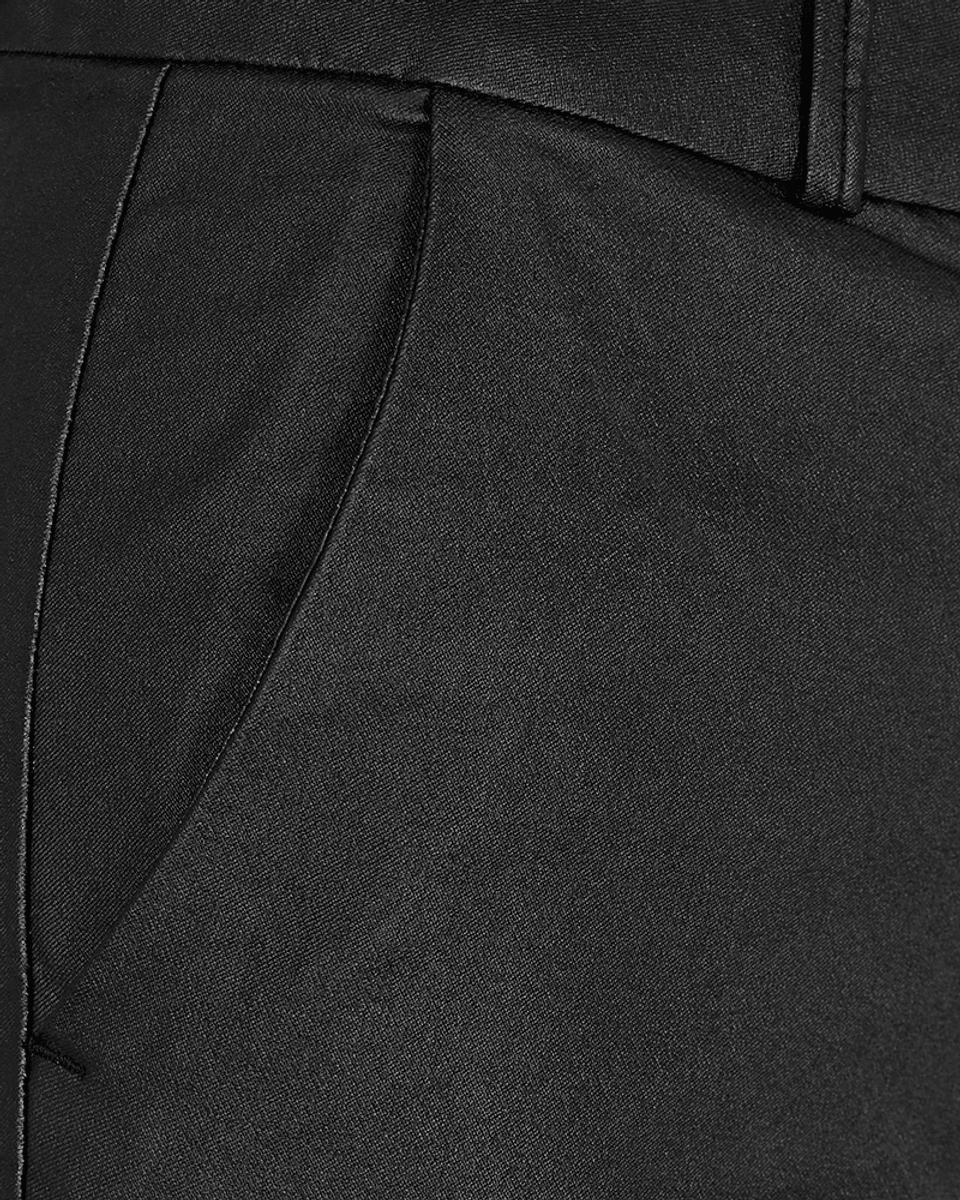 SOLVEJ CHINOS BUKSE COATED - SORT