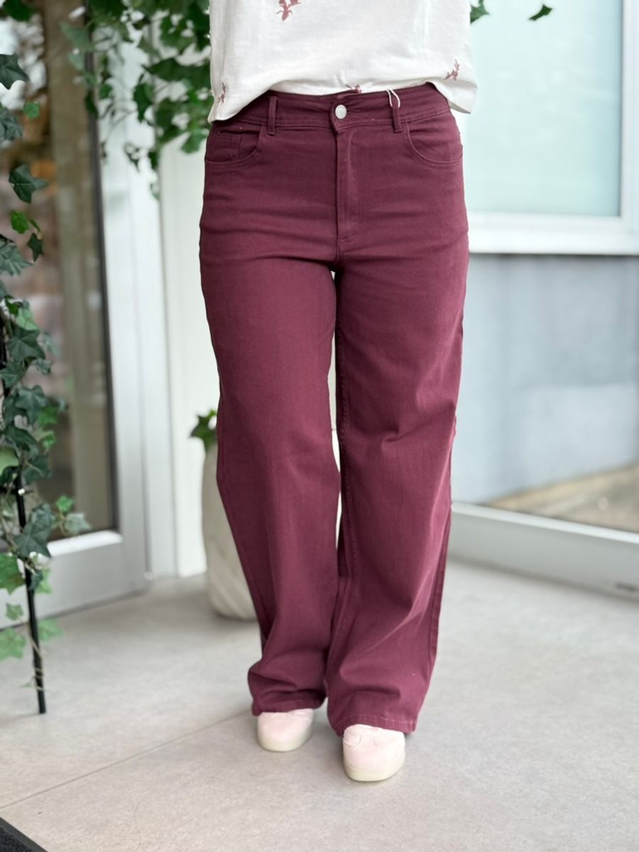 CHIA SOLID JEANS - PLOMME