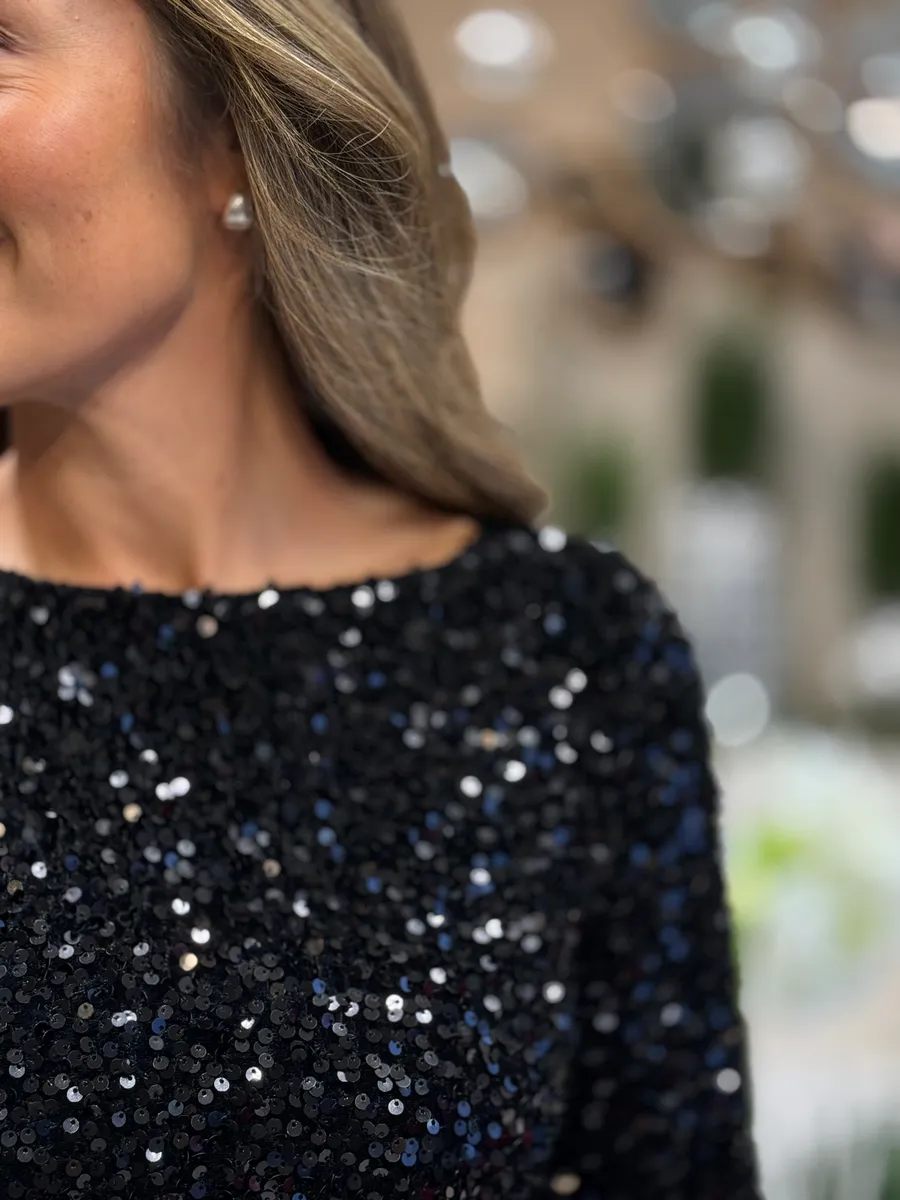 FAITH PALJETT KJOLE BOATNECK - BLACK