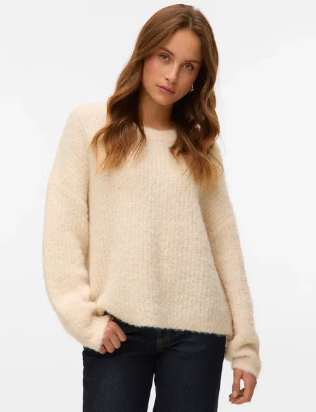Hovedbilde CARMEN STRIKKEGENSER - CREAM